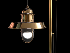 brass floor lamp v6 3D 模型