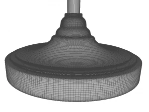 brass floor lamp v6 3D Model