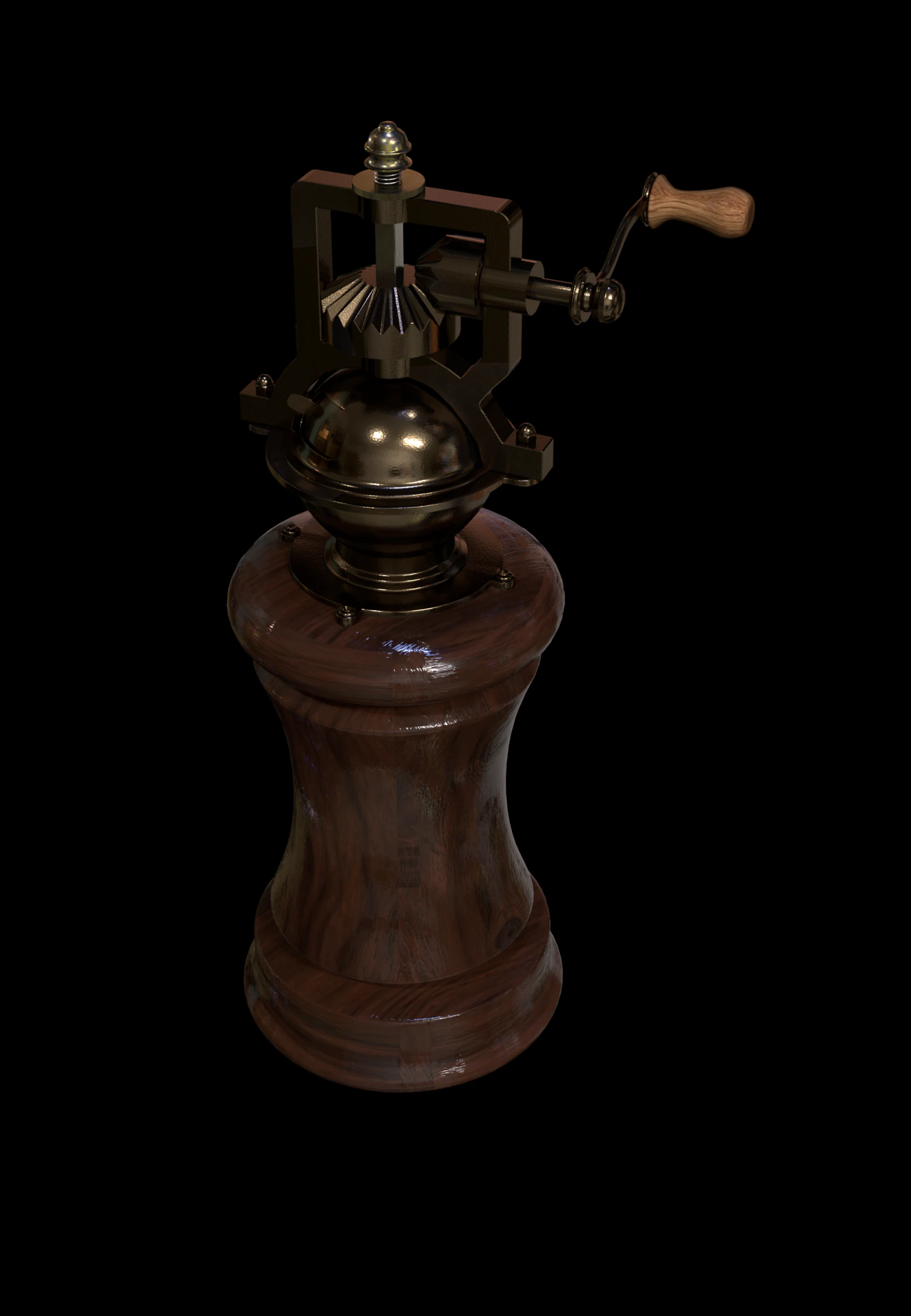 antique pepper mill 3D Model .c4d .max .obj .3ds .fbx .stl .blend 
