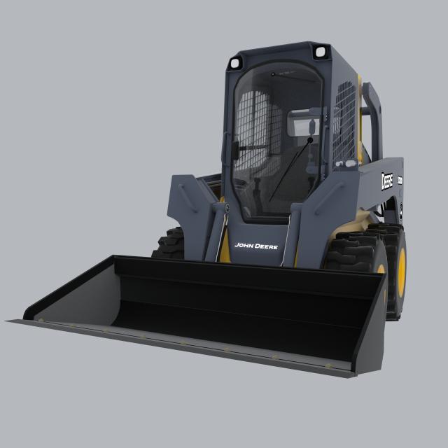 Skid steer loader 3D Model .c4d .max .obj .3ds .fbx .stl .blend 