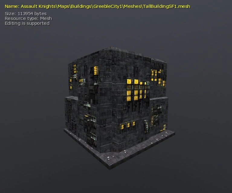 3d greeble city buildings 3D Model .c4d .max .obj .3ds .fbx .stl .blend 