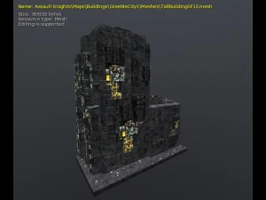 3d greeble city buildings 3D Model