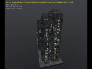3d greeble city buildings 3D Model