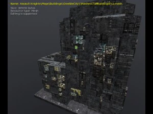 3d greeble city buildings 3D Model