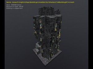 3d greeble city buildings 3Dモデル