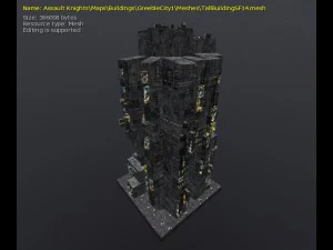 3d greeble city buildings 3D Model