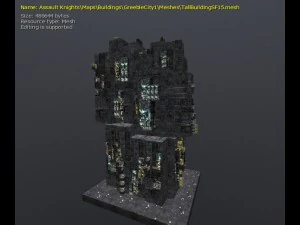 3d greeble city buildings 3D Model