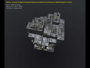 3d greeble city buildings 3D Model