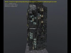 3d greeble city buildings 3D Model
