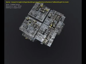 3d greeble city buildings 3D Model