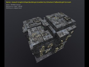 3d greeble city buildings 3Dモデル