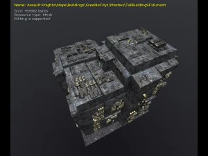 3d greeble city buildings 3D Model