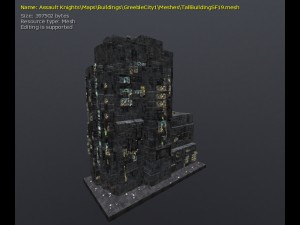 3d greeble city buildings 3Dモデル