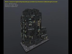 3d greeble city buildings 3D Model