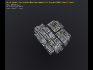3d greeble city buildings 3Dモデル