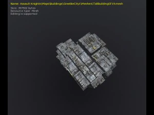 3d greeble city buildings 3D Model