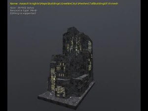 3d greeble city buildings 3D Model