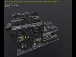 3d greeble city buildings 3D Model