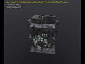3d greeble city buildings 3D Model