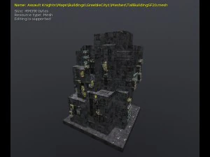 3d greeble city buildings 3D Model