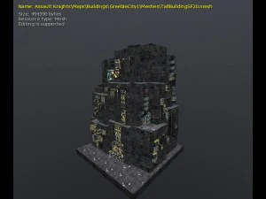 3d greeble city buildings 3D Model