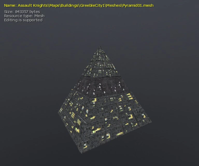 3d greeble pyramid nh 3D Model .c4d .max .obj .3ds .fbx .stl .blend 