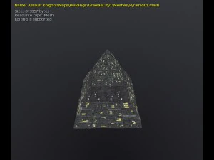 3d greeble pyramid nh 3D Model