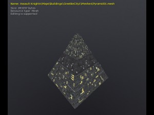 3d greeble pyramid nh 3D 모델