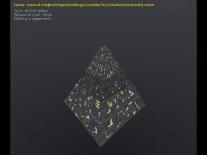 3d greeble pyramid nh 3D Model