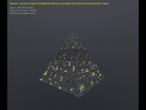 3d greeble pyramid nh 3D 모델
