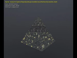 3d greeble pyramid nh 3D Model