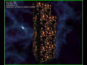 3d sci-fi skyscrapers 3D Model