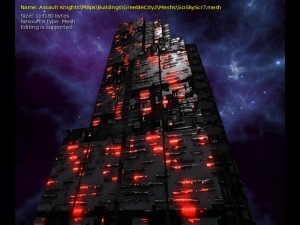 3d sci-fi skyscrapers 3D Model