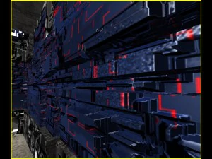 3d fortress wall 3D Model