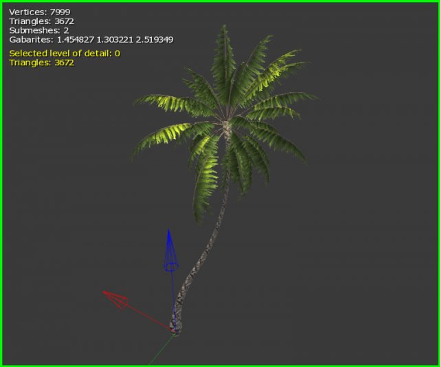 3d palm tree 3D 模型 .c4d .max .obj .3ds .fbx .stl .blend 