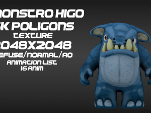monstro higo animations-riggs-unity files 3D 모델