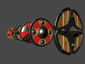 six celtic shields 3D 模型