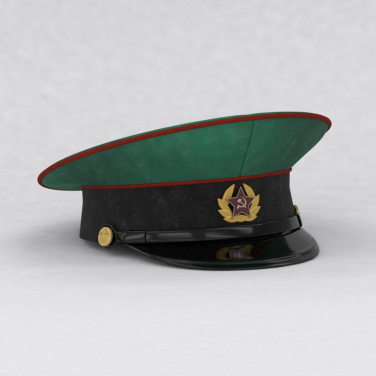 military cap 3D Model .c4d .max .obj .3ds .fbx .stl .blend