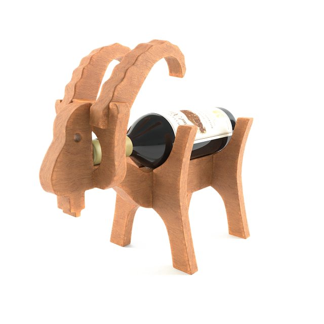 wooden goat Modello 3D .c4d .max .obj .3ds .fbx .stl .blend 