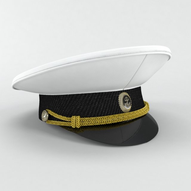 captain cap 3D Модель .c4d .max .obj .3ds .fbx .stl .blend 