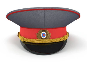 russian auto poiliceman cap 3D Model