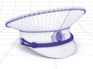 russian auto poiliceman cap 3D Model