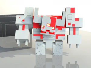 mostruosit&agrave; di pietra rossa Modello di stampa 3D