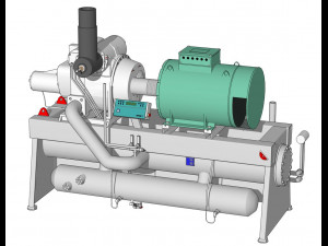 unisab 2 chiller sabroe Modèle 3D