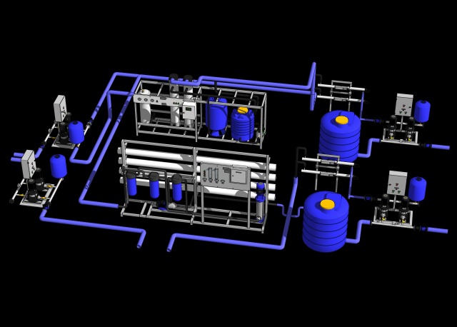water clean station 3D Model .c4d .max .obj .3ds .fbx .stl .blend 