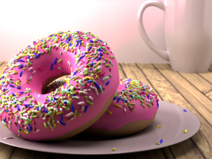 donut with a cup 3Dモデル