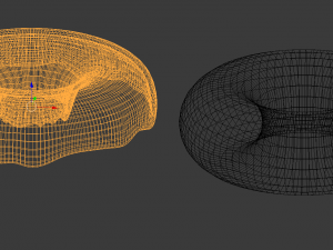 donut with a cup 3D Model