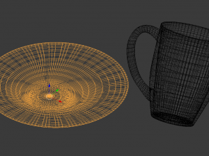 donut with a cup 3D Model