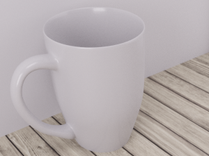 donut with a cup 3D Model