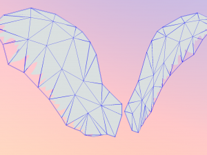 ultra low poly animated angel wings 3Dモデル